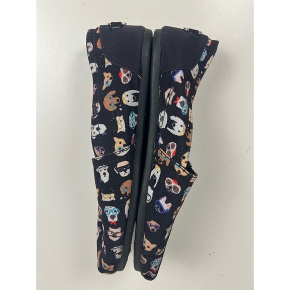 Skechers BOBS for Dogs Black Dog Print Memory Foam Slip On Flats 34392 Sz 10 - Picture 2 of 6